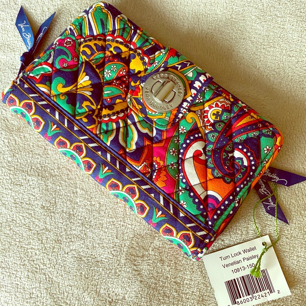 Vera Bradley turnlock wallet